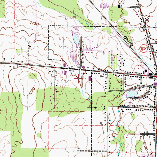 Topographic Map of Harrington Square Heliport, OH