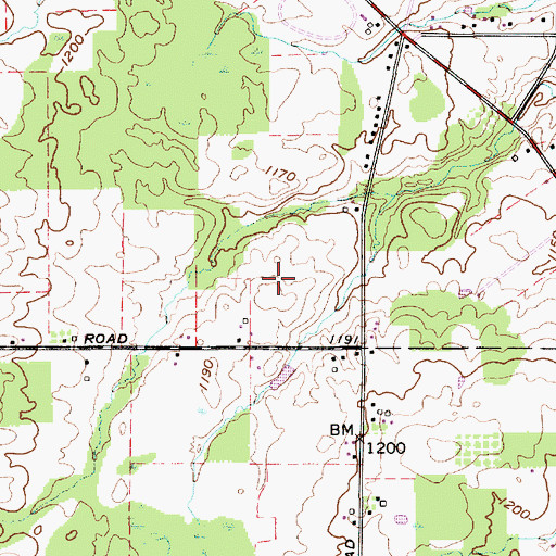Topographic Map of Pauls Airport (historical), OH