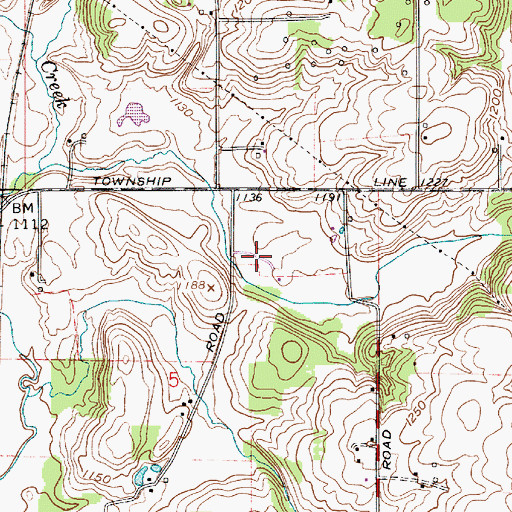 Topographic Map of Crosswind Meadows Airport, OH