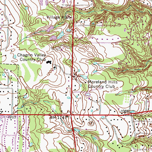 Topographic Map of Golf Course Heliport, OH