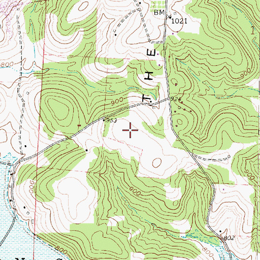 Topographic Map of Massengill Airport, OH