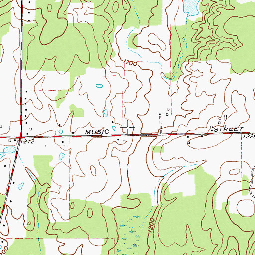 Topographic Map of Bucks Airport, OH