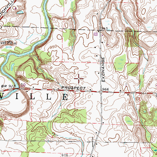 Topographic Map of D. A. Chandler Airport, OH