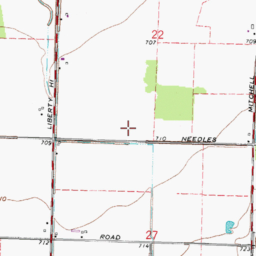 Topographic Map of Windswept Airport, OH