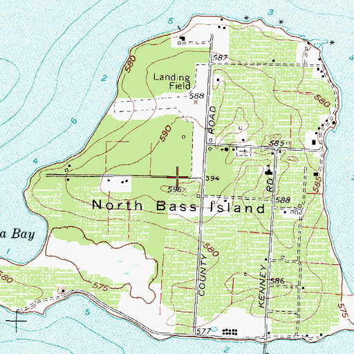 Topographic Map of North Bass Island Airport, OH