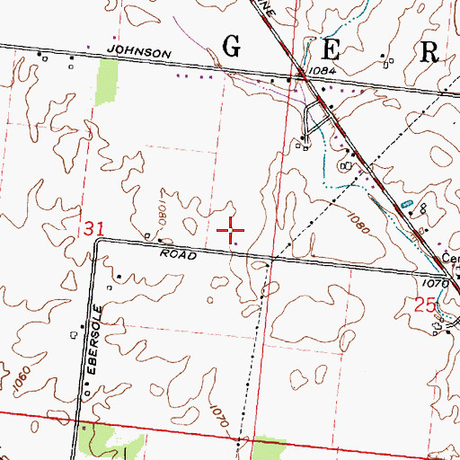 Topographic Map of Jenkins Field Airport (historical), OH