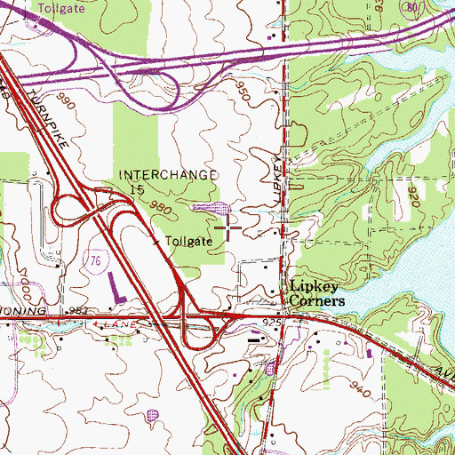 Topographic Map of Wetzl Airport, OH