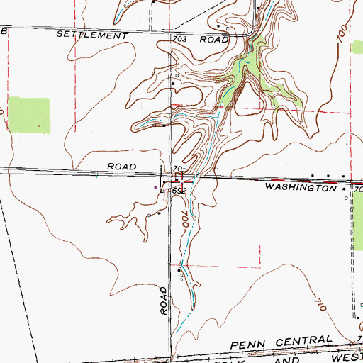 Topographic Map of Valley View Heliport, OH
