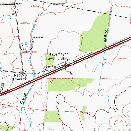 Topographic Map of Hagemeyer Airport (historical), OH