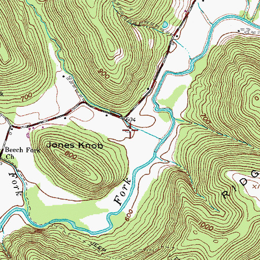 Topographic Map of Yellowbird Farm Airport, OH