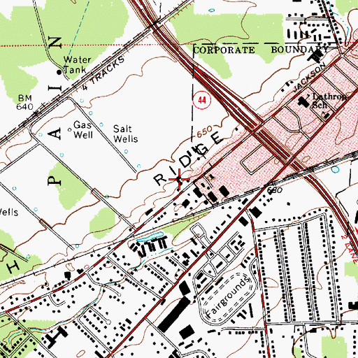 Topographic Map of Associated Enterprises Heliport, OH