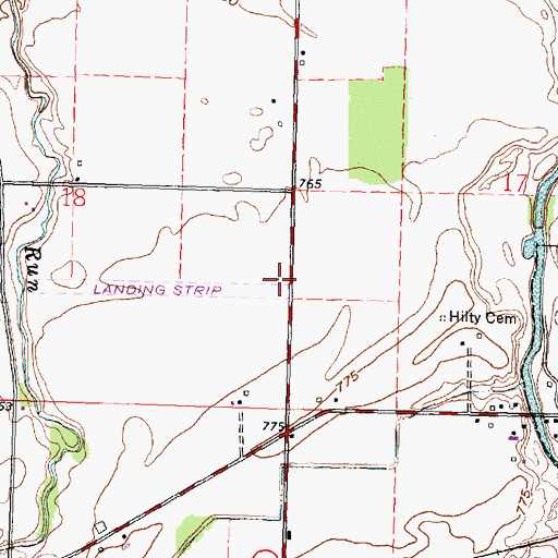 Topographic Map of Ohio Dusting Company Inc Airport, OH