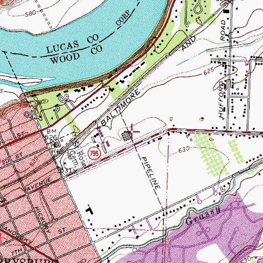 Topographic Map of Abbey Etna Heliport, OH