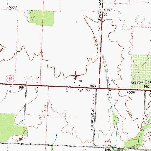 Topographic Map of Apple Airport, OH