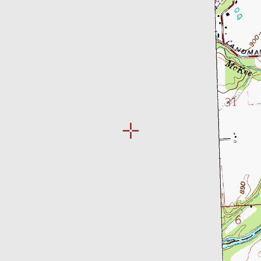 Topographic Map of Fry Airport, OH