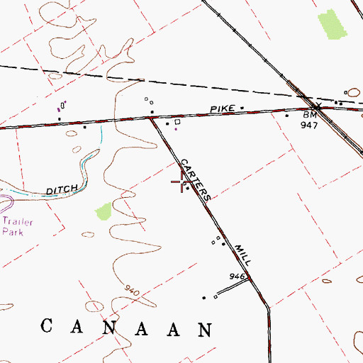 Topographic Map of Parknavy Airport, OH