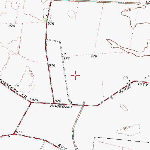 Topographic Map of Beachys Airport (historical), OH