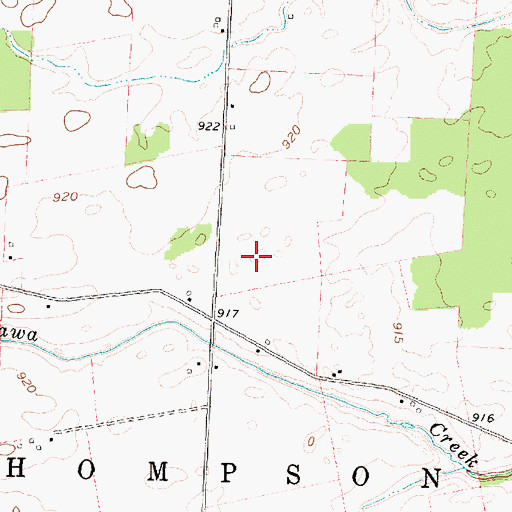 Topographic Map of Packer Airport, OH