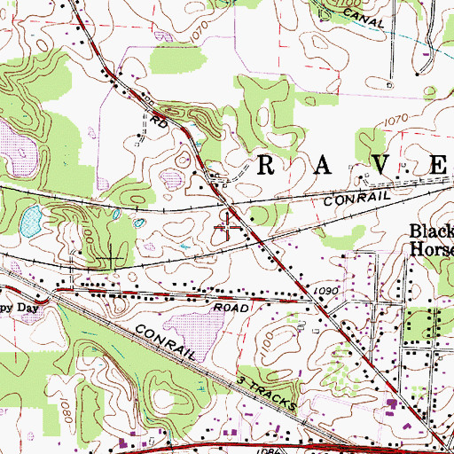 Topographic Map of Stoney's Airport, OH