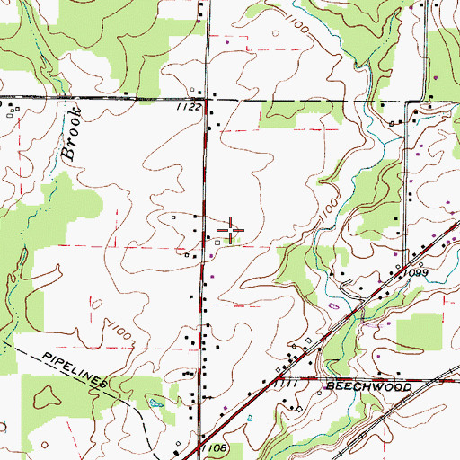 Topographic Map of Jetway Airport, OH