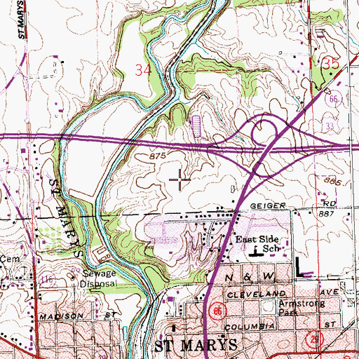 Topographic Map of Fortman Airport (historical), OH