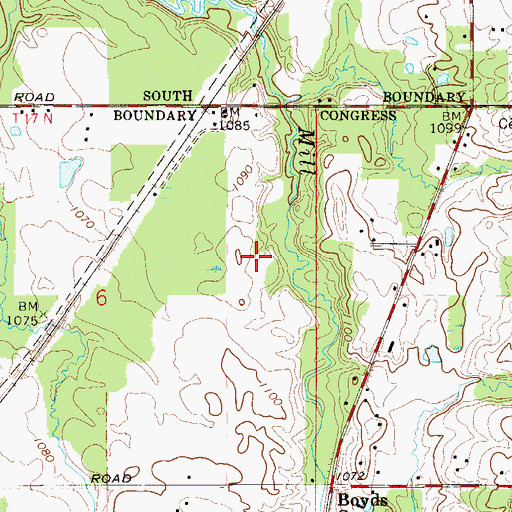 Topographic Map of Ponderosa Heliport, OH