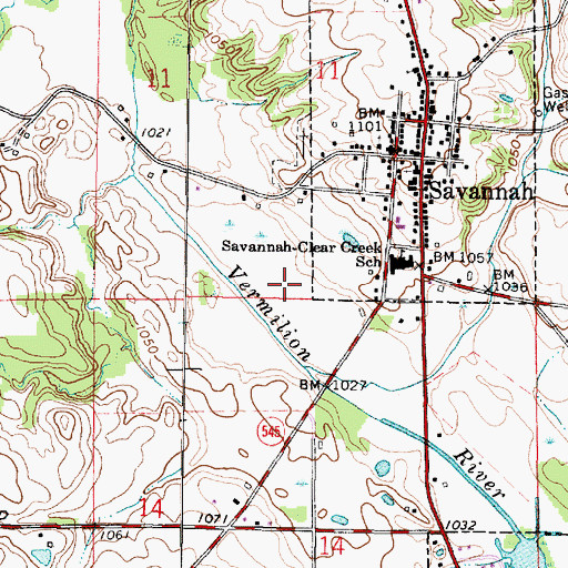 Topographic Map of Vogel Airpark (historical), OH