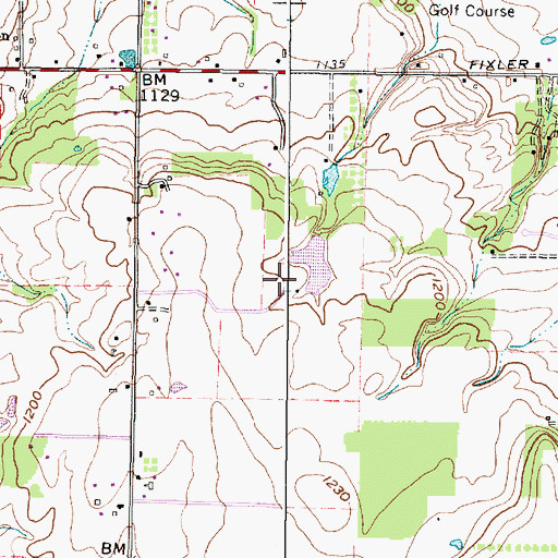 Topographic Map of Wiita Farms Airport, OH