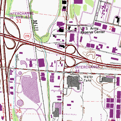 Topographic Map of Valley Asphalt Heliport, OH