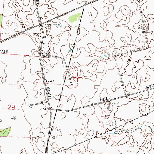 Topographic Map of Gordin Airport (historical), OH