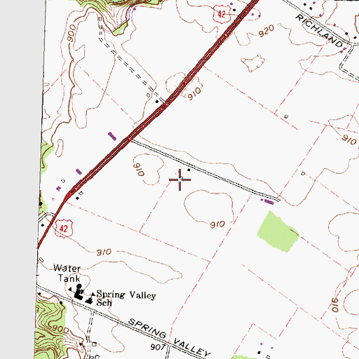 Topographic Map of Fricke Airport, OH