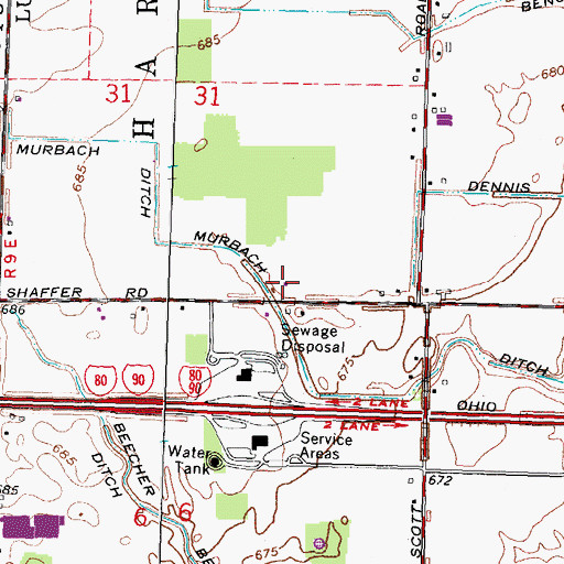 Topographic Map of Zeigler Landing Strip, OH