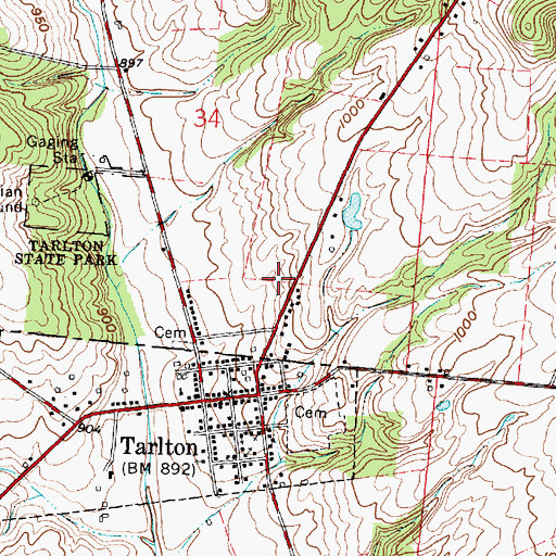 Topographic Map of Mildon Heliport, OH