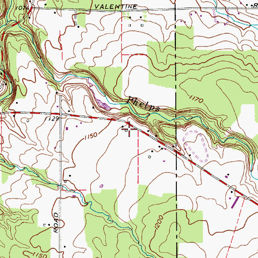 Topographic Map of Birdland Airport, OH