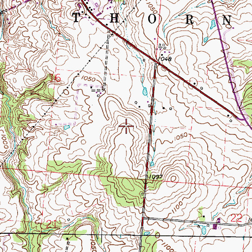 Topographic Map of Clum Airport, OH