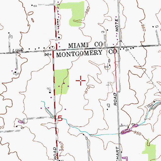 Topographic Map of Kleptz Airport (historical), OH