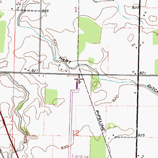 Topographic Map of Wyandot County Airport, OH