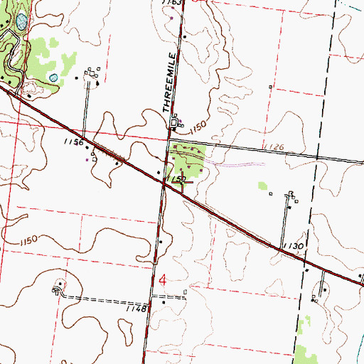 Topographic Map of Weller Airport, OH
