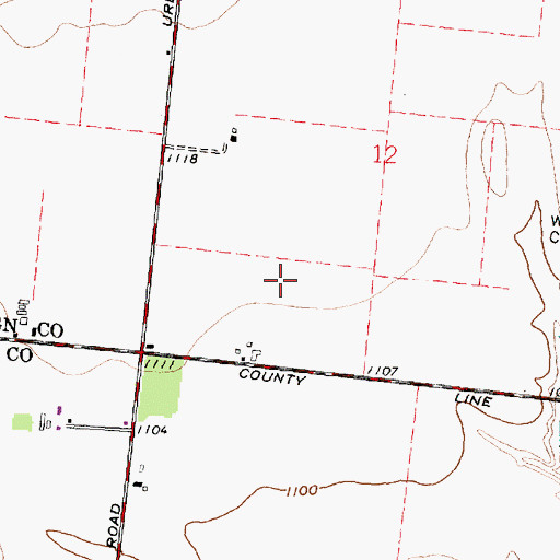 Topographic Map of Berryhill Airport (historical), OH