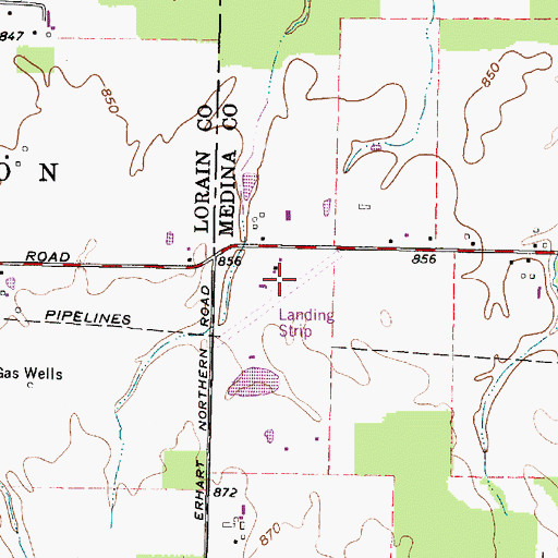 Topographic Map of Valley City Flying Club, OH