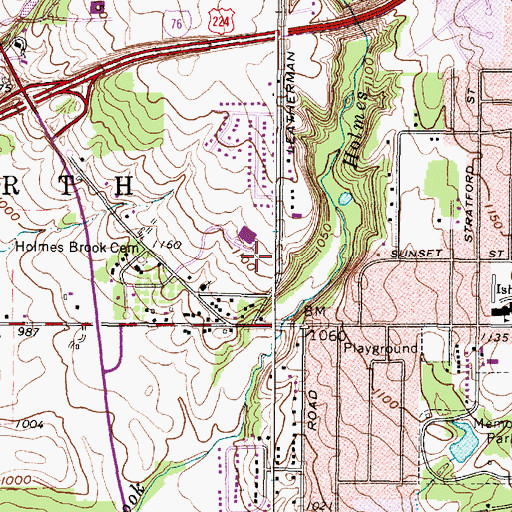 Topographic Map of Wadsworth-Rittman Hospital Heliport, OH