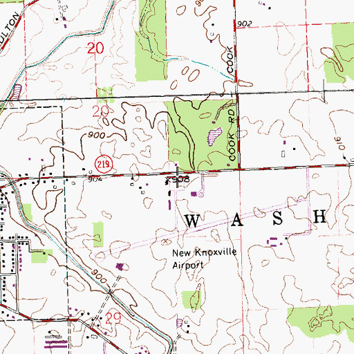 Topographic Map of Neil Armstrong Airport, OH