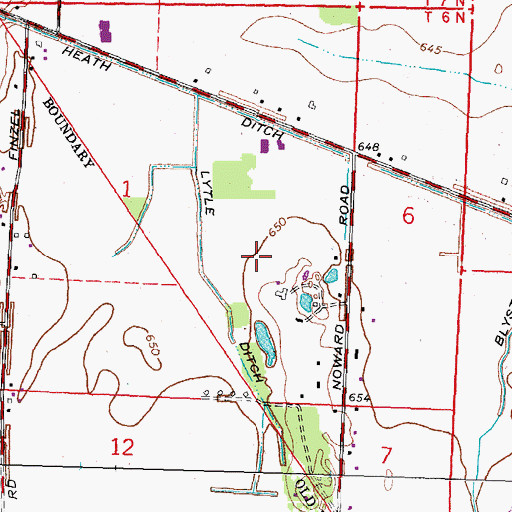 Topographic Map of Rocky Ridge Airpark (historical), OH