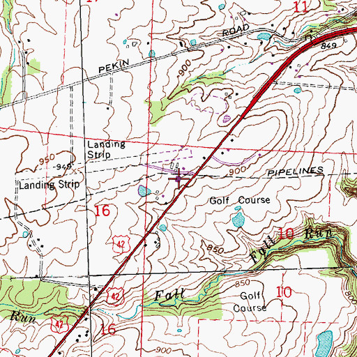 Topographic Map of Red Stewart Airfield, OH
