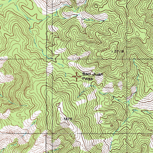 Topographic Map of San Juan Pass, AZ