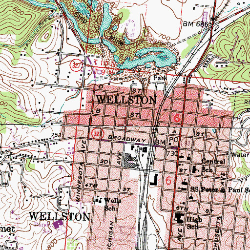 Topographic Map of Grant Lifeflight 2 Heliport, OH