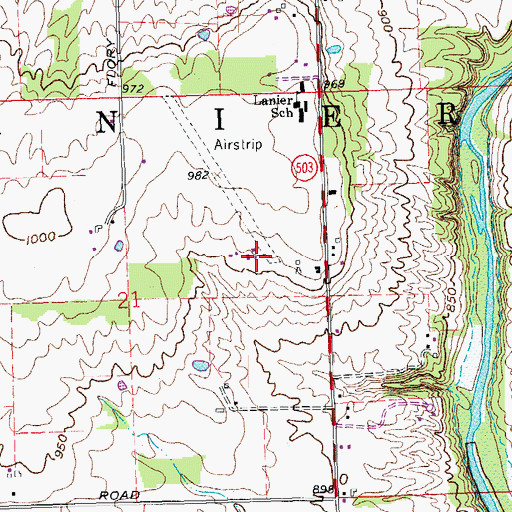 Topographic Map of Morningstar North Airport, OH