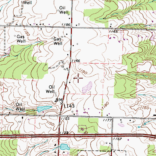 Topographic Map of Crazy Bob's Airport, OH