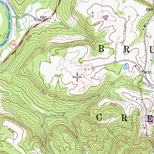 Topographic Map of Spires Airport (historical), OH