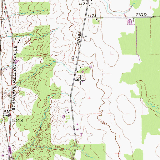 Topographic Map of Hal Joy Airfield, OH